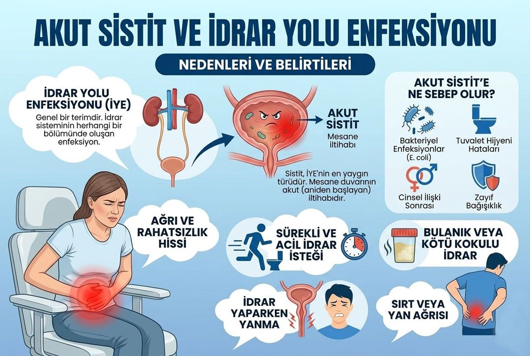 Akut Sistit Nedir? Belirtileri, Nedenleri ve Tedavi Yöntemleri