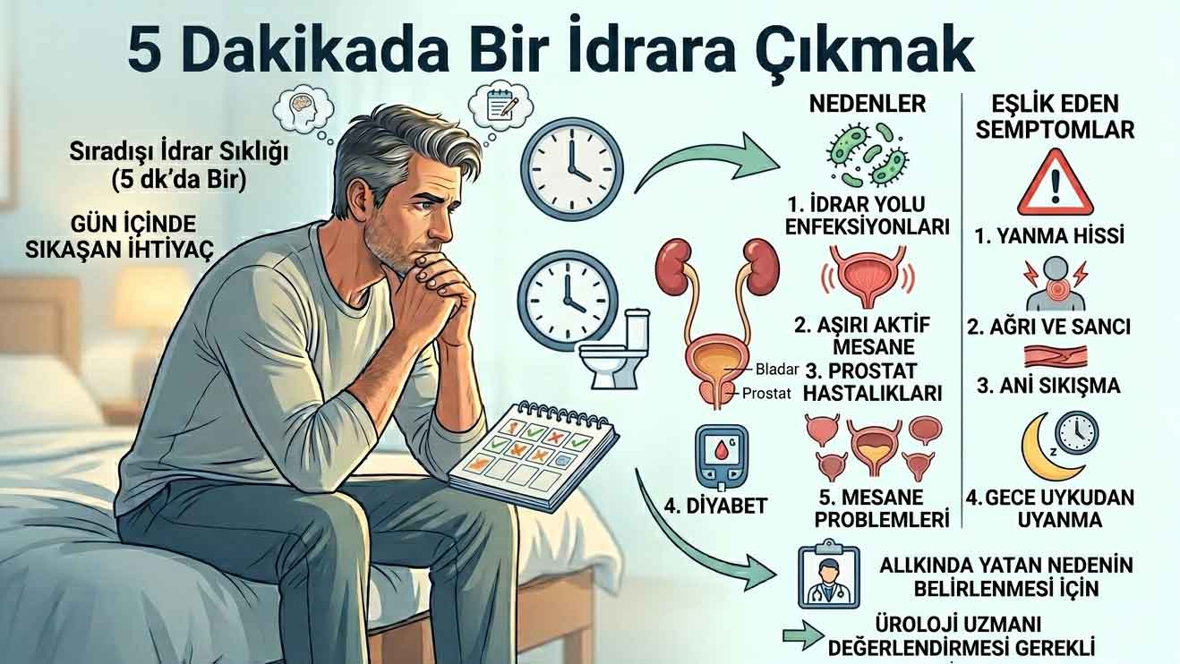 5 Dakikada Bir İdrara Çıkmak