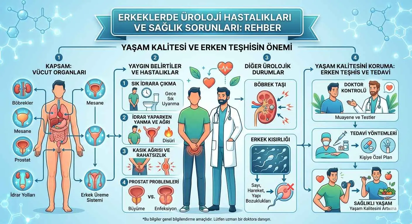 Erkeklerde Üroloji Hastalıkları Nelerdir?